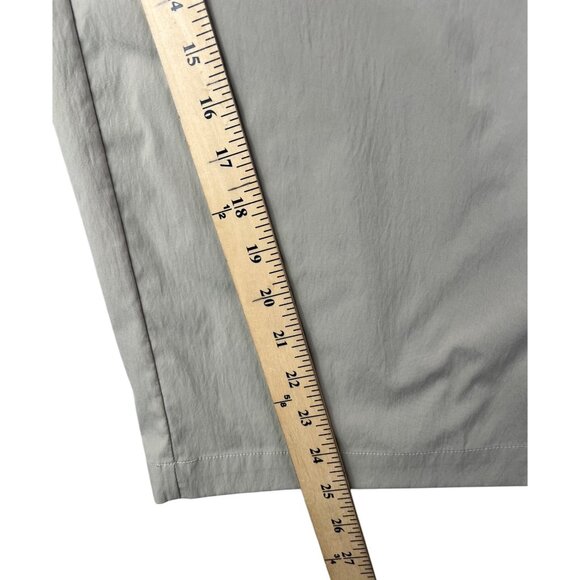 Athleta Avenue Wide-Leg Cropped Pants Beige Polyester Womens Casual Size Medium - Picture 8 of 15